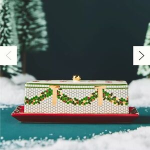 Anthropologie Festive Bistro Butter Dish